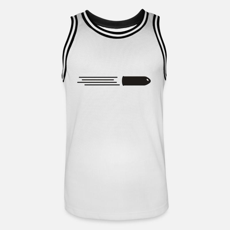 Speeding Bullet DE - Männer Basketball-Trikot - Weiß/Schwarz