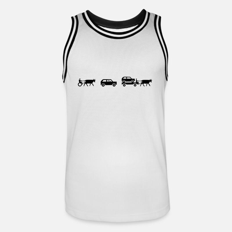 evolution of mobility - Männer Basketball-Trikot - Weiß/Schwarz