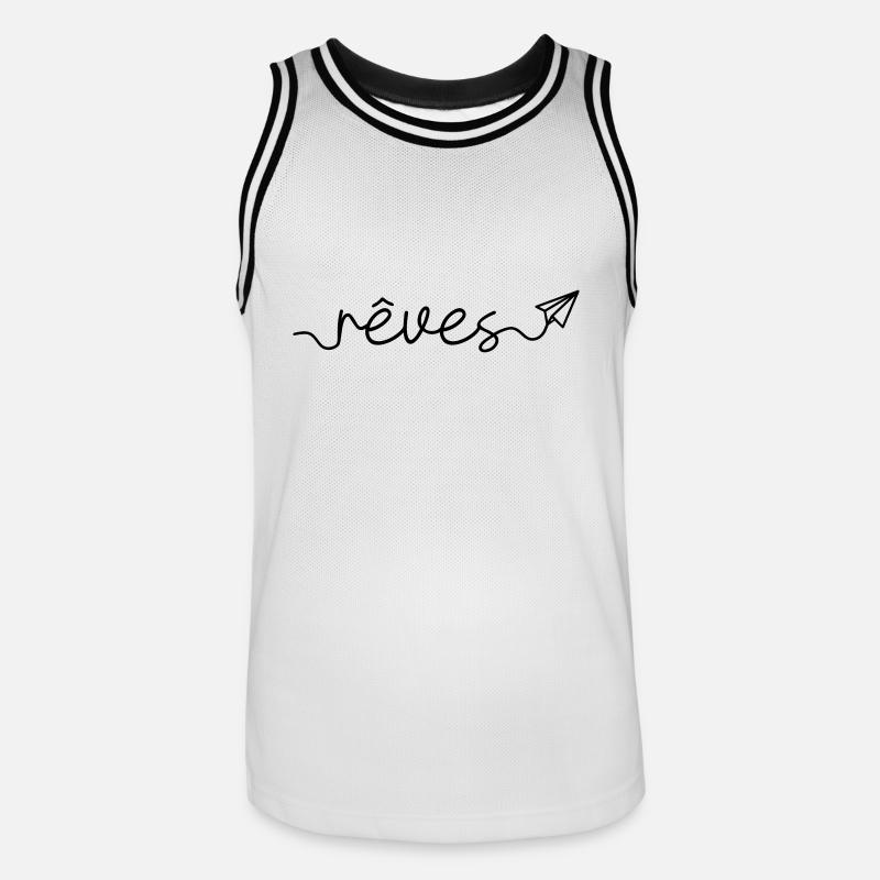 Sueños - Camiseta de baloncesto para hombre - blanca/negro