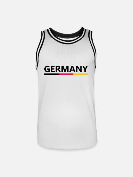 Germany - Männer Basketball-Trikot - Weiß/Schwarz