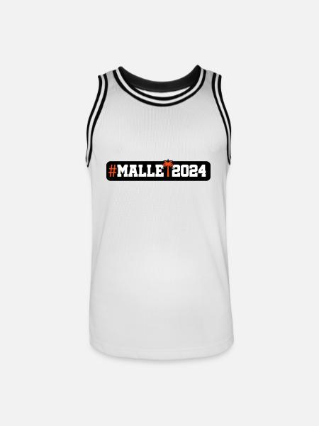 Malle 2024 - Männer Basketball-Trikot - Weiß/Schwarz