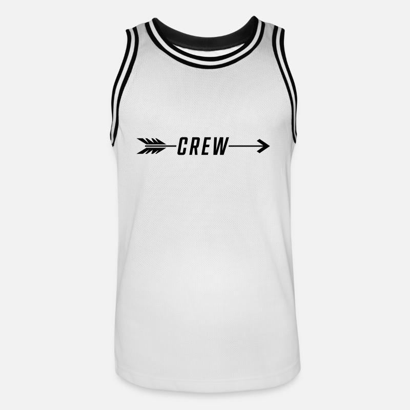 Flèche de l’équipage - Maillot de basket Homme - blanc/noir
