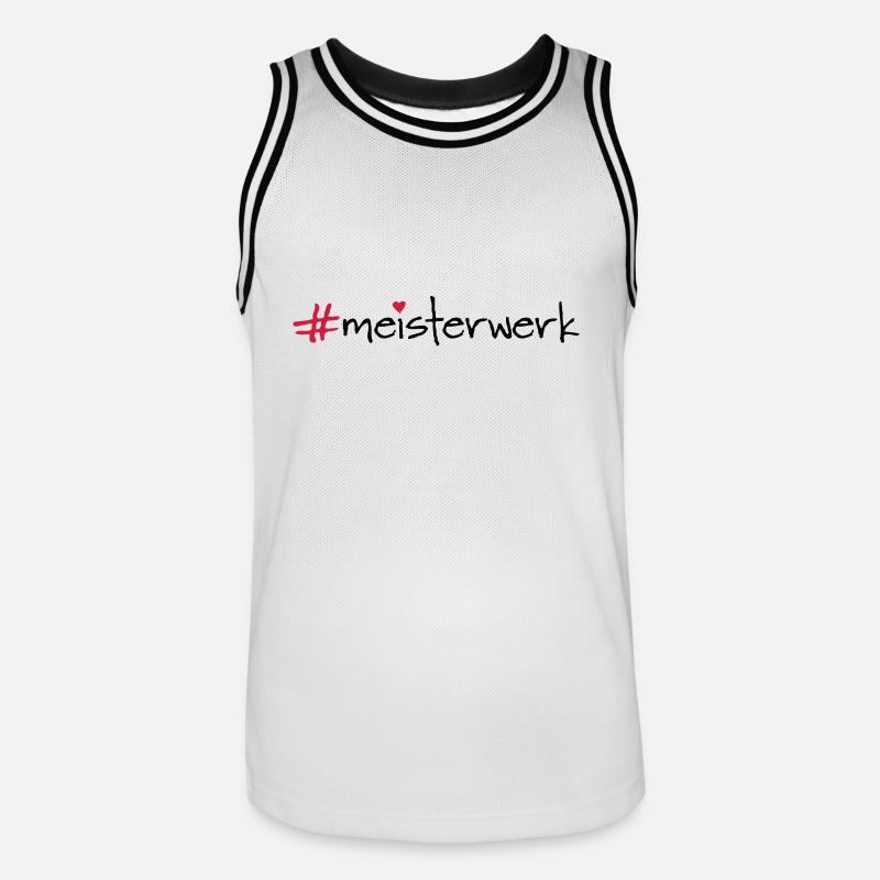 Chef-d'œuvre - Maillot de basket Homme - blanc/noir