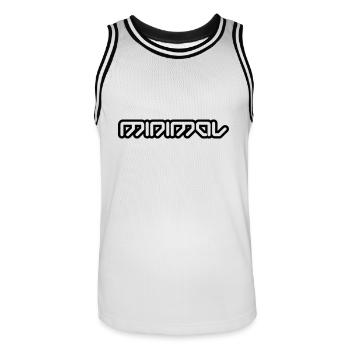 minimal - Maillot de basket Homme - blanc/noir - Devant - AI Model Male 185 dark (185cm)