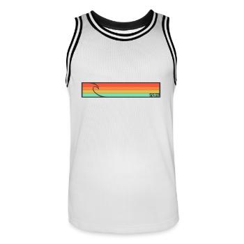 Bandes de surf RIDM - Maillot de basket Homme - blanc/noir - Devant - AI Model Male 185 dark (185cm)