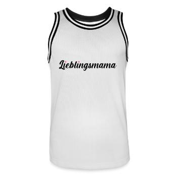 Mutter Beste Mama - Männer Basketball-Trikot - Weiß/Schwarz - Vorne - AI Model Male 185 dark (185cm)