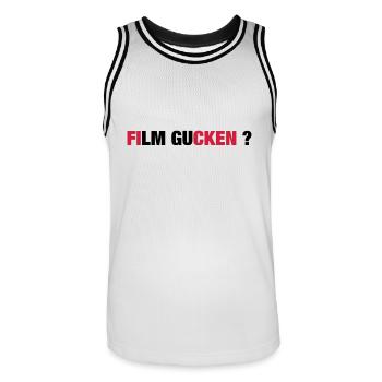 FILM REGARD - Maillot de basket Homme - blanc/noir - Devant - AI Model Male 185 dark (185cm)