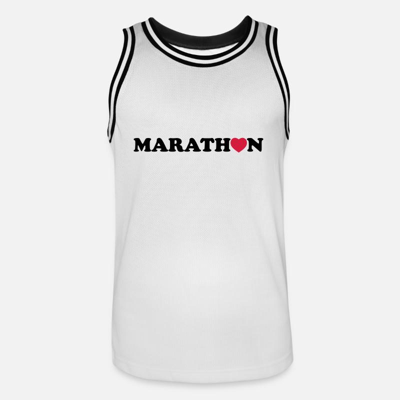 marathon - Maillot de basket Homme - blanc/noir