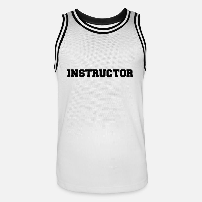 Instructor - Männer Basketball-Trikot - Weiß/Schwarz