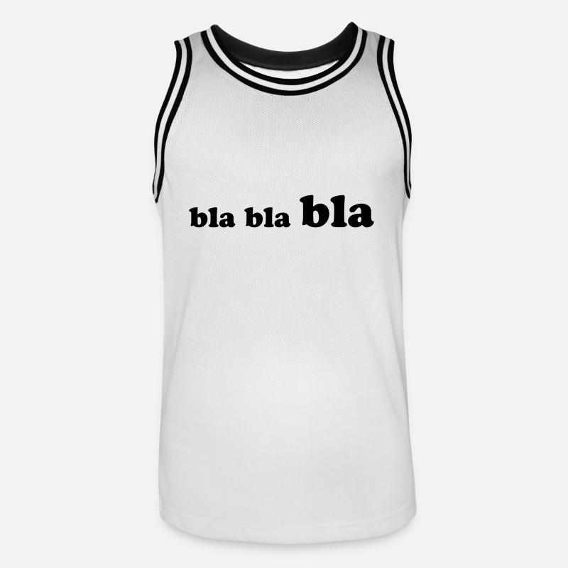 bla_bla_bla - Männer Basketball-Trikot - Weiß/Schwarz