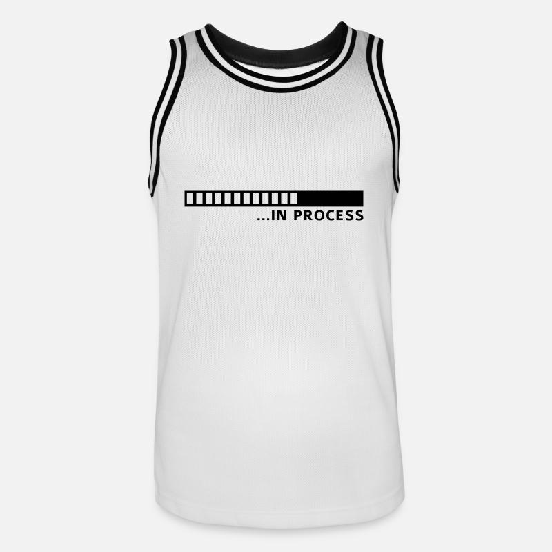 in_process__f1 - Männer Basketball-Trikot - Weiß/Schwarz