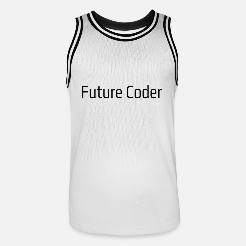 Codeur du futur - Maillot de basket Homme - blanc/noir