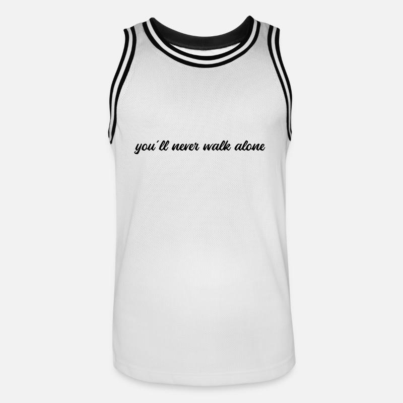 You will never walk alone - Männer Basketball-Trikot - Weiß/Schwarz