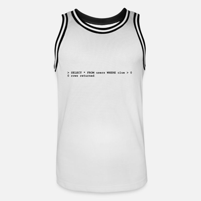 Coder No Clue (1c, NEU) - Maillot de basket Homme - blanc/noir