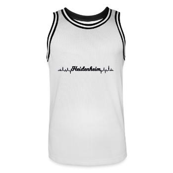 Le cœur de Heidenheim - Maillot de basket Homme - blanc/noir - Devant - AI Model Male 185 dark (185cm)