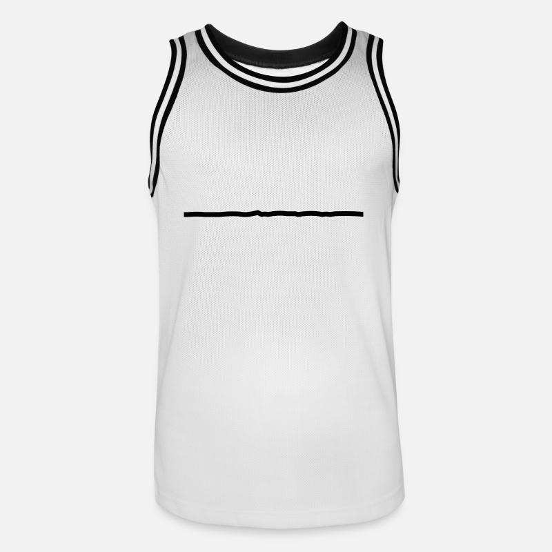 line - Men's Basketball Jersey - white/black