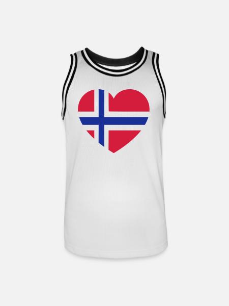 norge - Men's Basketball Jersey - white/black