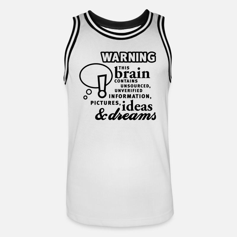 Brain - content - Brain - Content - 1C - Men's Basketball Jersey - white/black