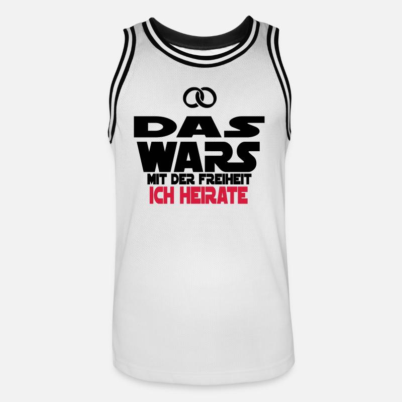 das wars ich heirate - Männer Basketball-Trikot - Weiß/Schwarz