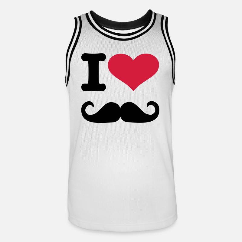 Bart - Männer Basketball-Trikot - Weiß/Schwarz
