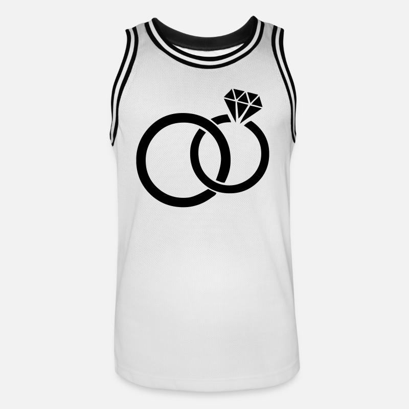 eheringe_01 - Maillot de basket Homme - blanc/noir
