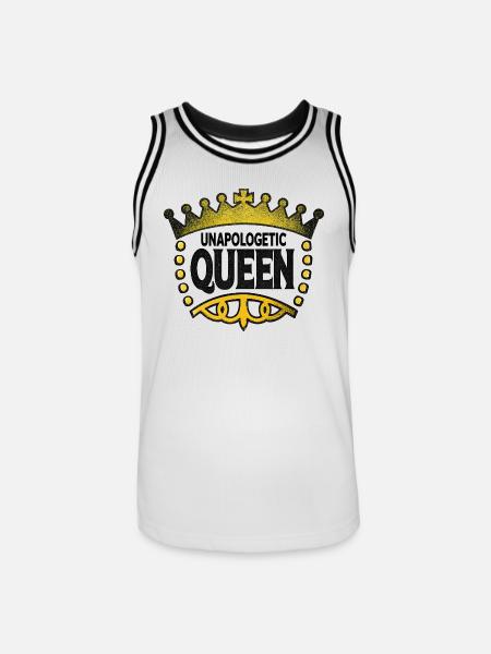 Unapologetic Queen - Men's Basketball Jersey - white/black