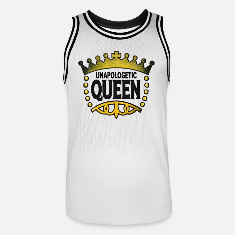 Unverfrorene Königin - Männer Basketball-Trikot - Weiß/Schwarz
