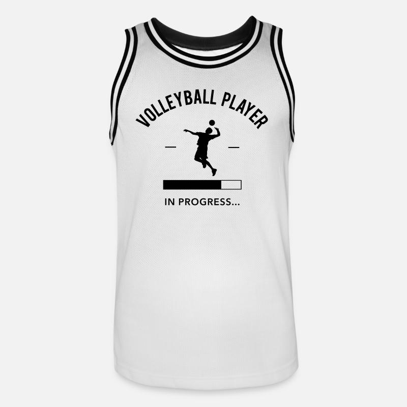 Volleyball Player loading - Männer Basketball-Trikot - Weiß/Schwarz
