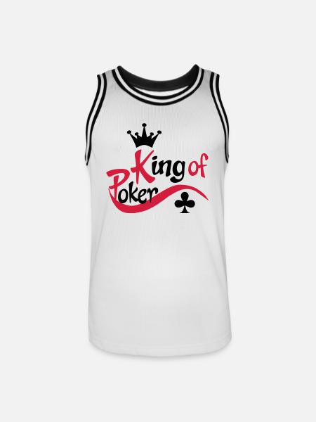 poker - Maillot de basket Homme - blanc/noir