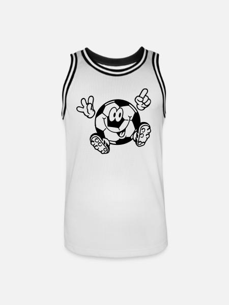 fussball - Männer Basketball-Trikot - Weiß/Schwarz