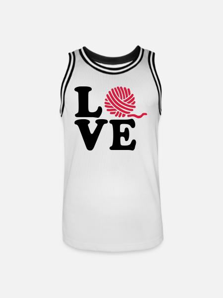 Knitting - Men's Basketball Jersey - white/black