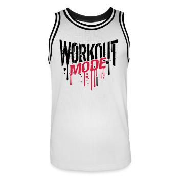 mode d'entraînement graffiti chute gym spray bête - Maillot de basket Homme - blanc/noir - Devant - AI Model Male 185 dark (185cm)