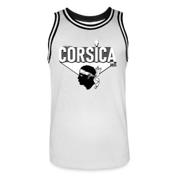 CORSICA Limited Edition 2024 [15/12/2024]⚠️⌛ - Maillot de basket Homme - blanc/noir - Devant - AI Model Male 185 dark (185cm)