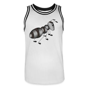 Ant - Men's Basketball Jersey - white/black - Front - AI Model Male 185 dark (185cm)