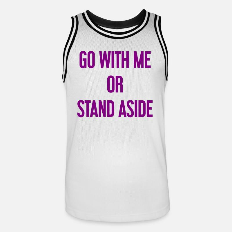 Geh mit oder beiseite - Männer Basketball-Trikot - Weiß/Schwarz