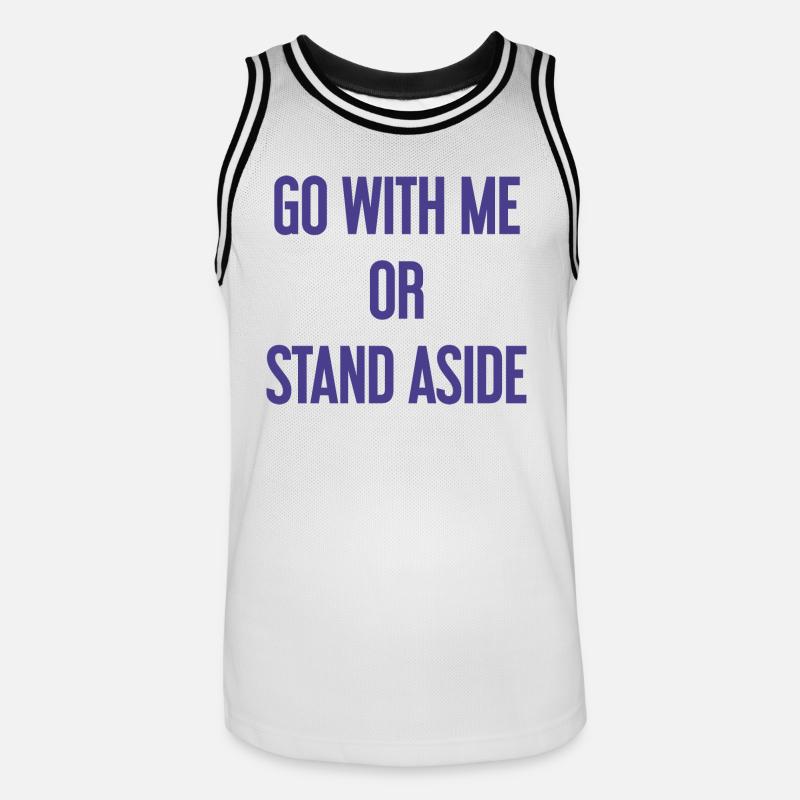 Geh mit oder beiseite - Männer Basketball-Trikot - Weiß/Schwarz