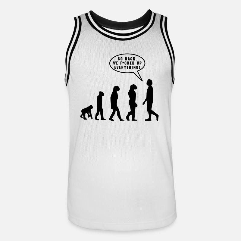 Evolution - Männer Basketball-Trikot - Weiß/Schwarz