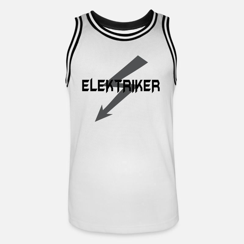 Elektriker - Maillot de basket Homme - blanc/noir