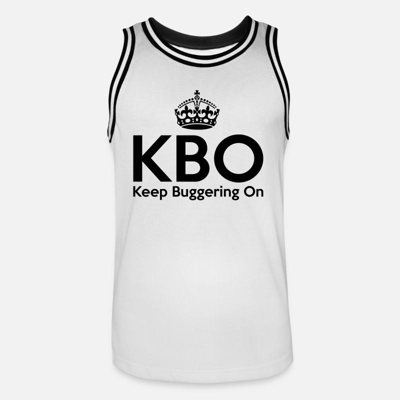 KBO - Keep Buggering on - Maillot de basket Homme - blanc/noir