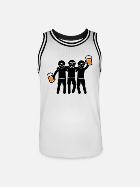 Party Team Beer Group - Men's Basketball Jersey - white/black