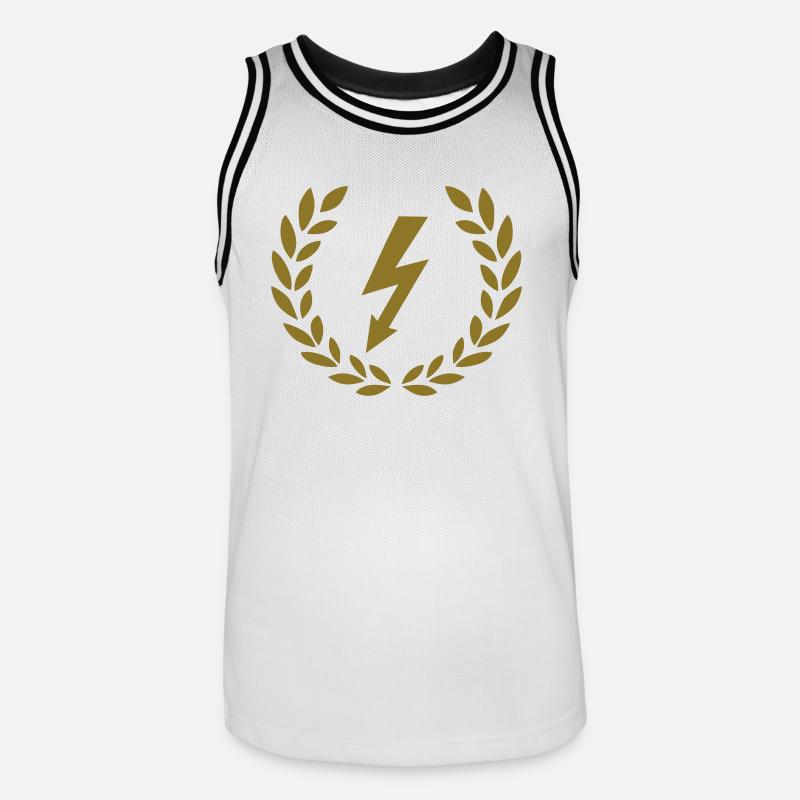 Lightning - Men's Basketball Jersey - white/black