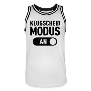 Klugscheiß Modus (An) - Männer Basketball-Trikot - Weiß/Schwarz - Vorne - AI Model Male 185 dark (185cm)