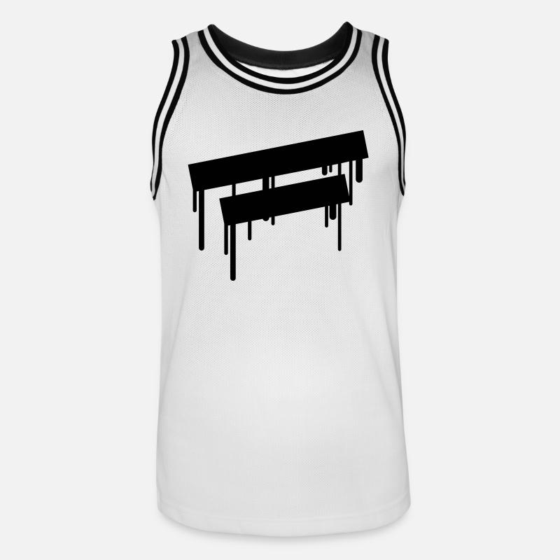 2_empty_graffiti_frames - Maillot de basket Homme - blanc/noir