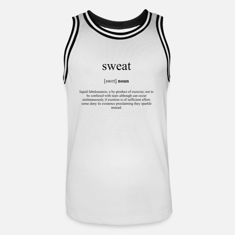 Sweat (Schweiß) Definition Dictionary - Männer Basketball-Trikot - Weiß/Schwarz