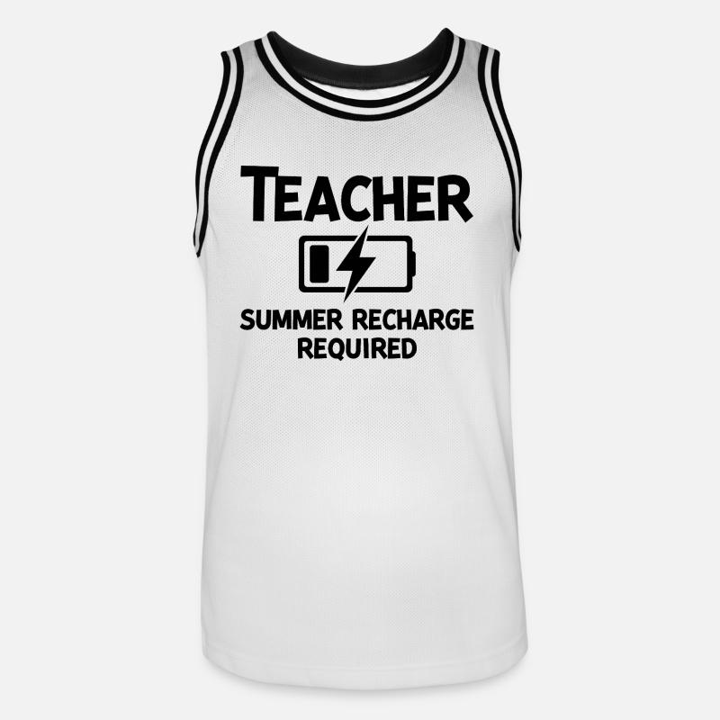 Recharge d’été pour les enseignants - Maillot de basket Homme - blanc/noir