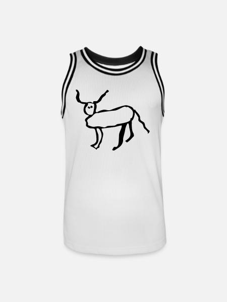 Coucou petite perruche - Maillot de basket Homme - blanc/noir