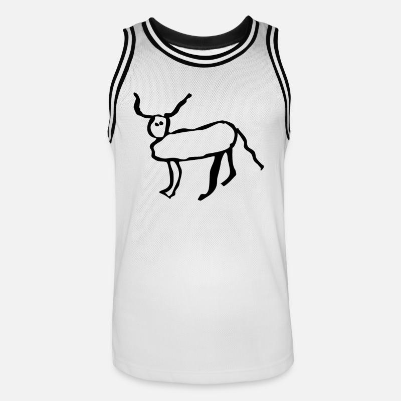 Coucou petite perruche - Maillot de basket Homme - blanc/noir