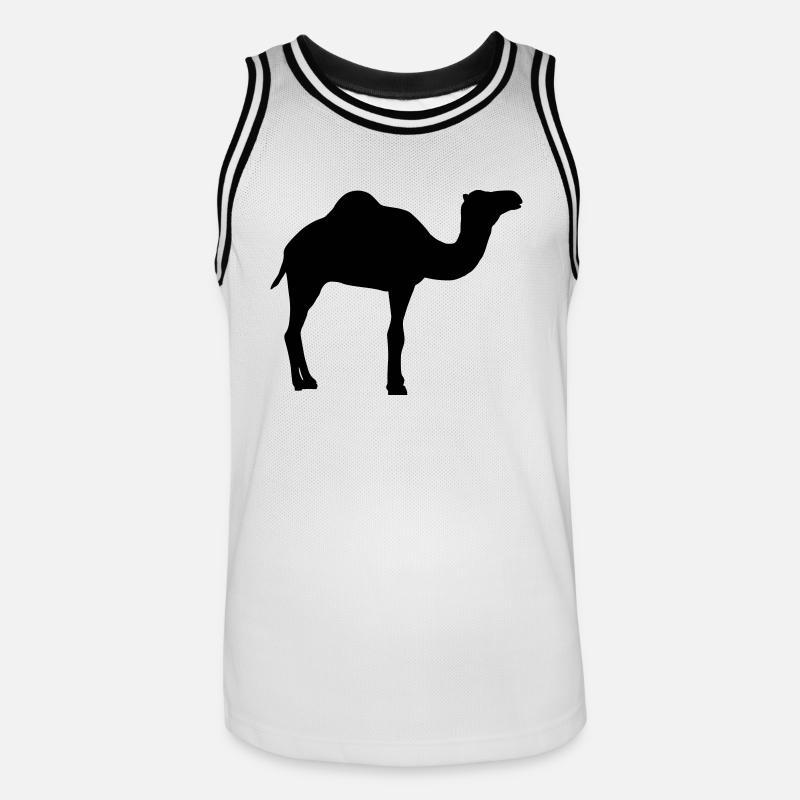 Camel - Men's Basketball Jersey - white/black