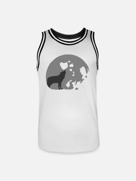 full moon - Männer Basketball-Trikot - Weiß/Schwarz