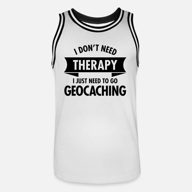 Therapy - Geocaching - Männer Basketball-Trikot - Weiß/Schwarz